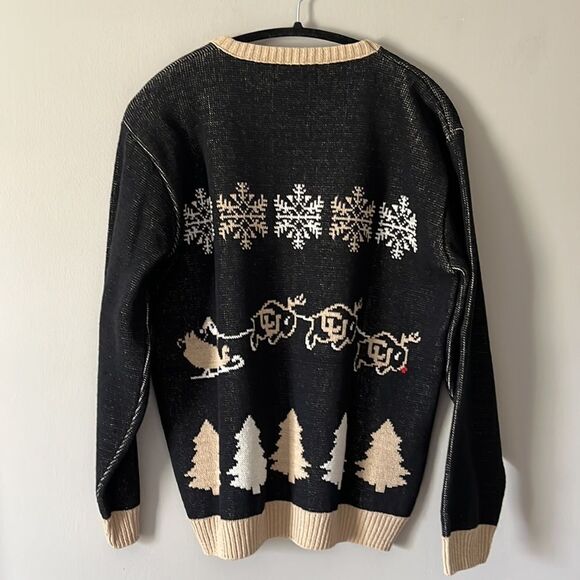 Binghamton Knitting Co. Christmas Santa Sweater Size Large NWOT Made in USA - Picture 8 of 10